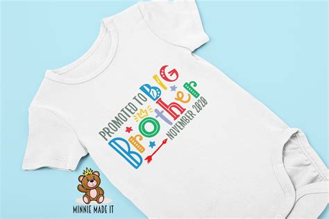 Promoted To Big Brother Onesie® Customized With Due Date Etsy Big Brother Onesie Custom