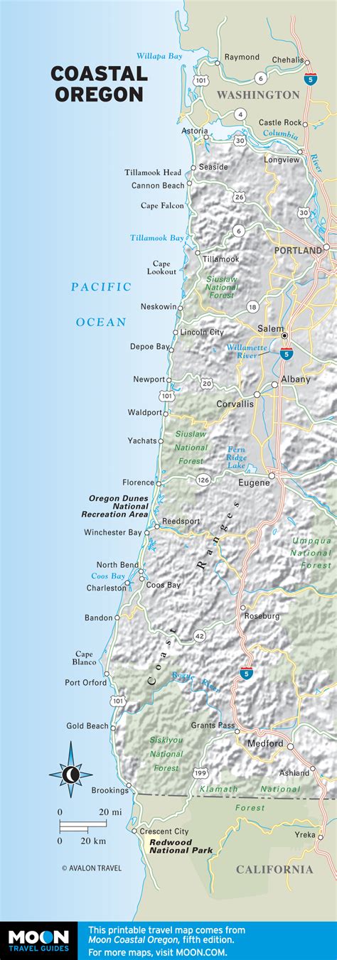 Map Of Oregon Coast Campgrounds