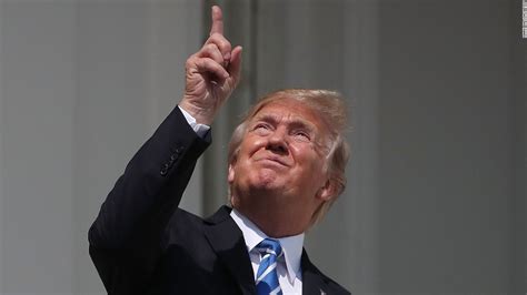 Yes Donald Trump Really Did Look Into The Sky During The Solar Eclipse