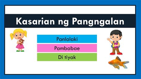 Lesson Plan Sa Filipino 4 Kasarian Ng Pangngalan