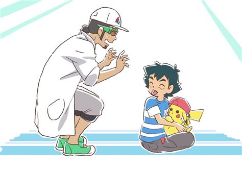 Pikachu Ash Ketchum And Kukui Pokemon And 2 More Drawn By Djmn C