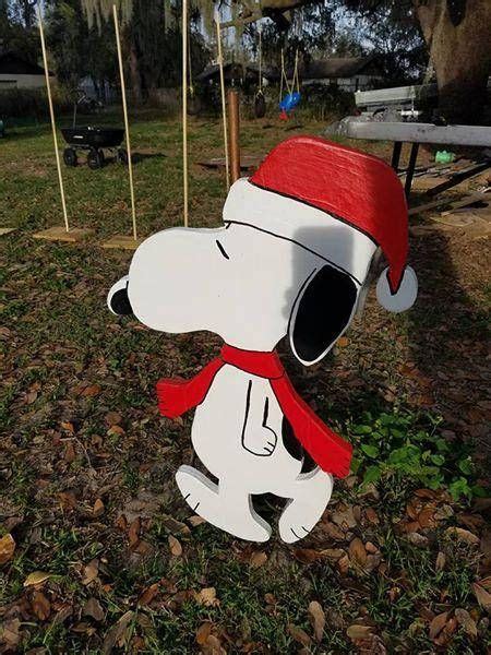 Peanuts Snoopy Christmas Yard Decoration 26 In Tall Handmade Hand