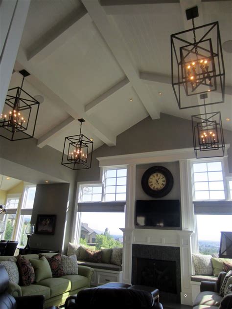 High Ceiling And Lanterns Vaulted Ceiling Living Room Living Room