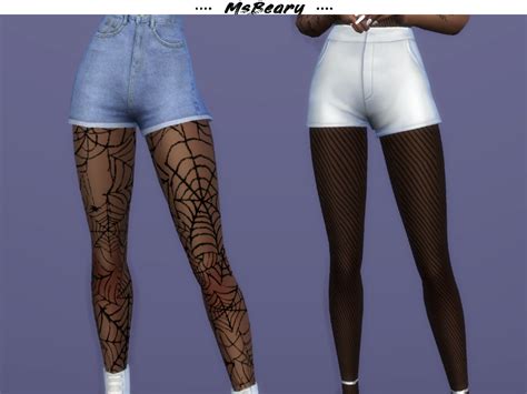 The Sims Resource Fishnet Designed Tights