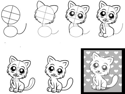 How To Draw Anime Cat 10 Step By Step Drawing Instructions For Beginners How To Draw In 1 Minute