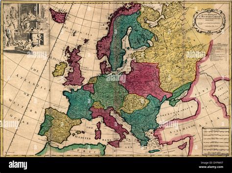 Europe Map 1740 Banque De Photographies Et Dimages à Haute Résolution