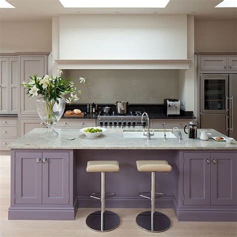 Must contain at least 4 different symbols; Glamorous grey and purple kitchen with island | kitchen ...