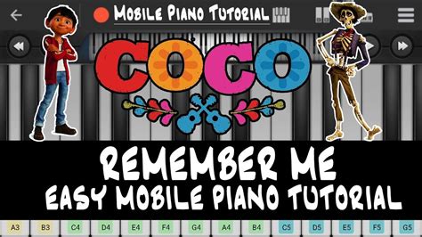 Remember Merecuérdame Lullaby Coco Easy Mobile Perfect Piano