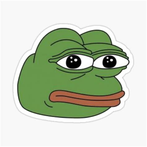 Pepe The Frog Sad Frog Meme Sticker Sticker For Sale By