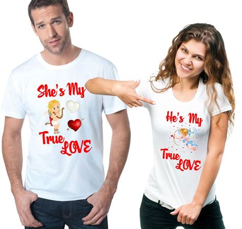 couple love t shirts valentine s day shirts love t shirts he she s my true love couple t shirts