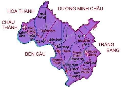 Bản đồ Hành Chính Tỉnh Tây Ninh Khổ Lớn Năm 2023 Th Điện Biên Đông