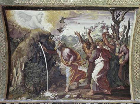 Moses Strikes The Rock Giclee Print Raphael