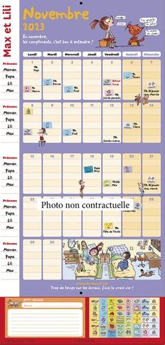 Calendrier De La Famille Max Et Lili De Dominique De Saint Mars Grand