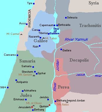 Large map of ancient israel. Bethany Israel Map