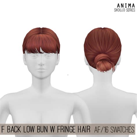 Female Double Buns Hair For The Sims 4 By Anima Spring4sims Sims Vrogue