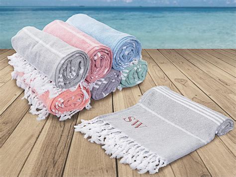 Personalized Turkish Beach Towel Bridesmaid Gift Turkish Towel Beach