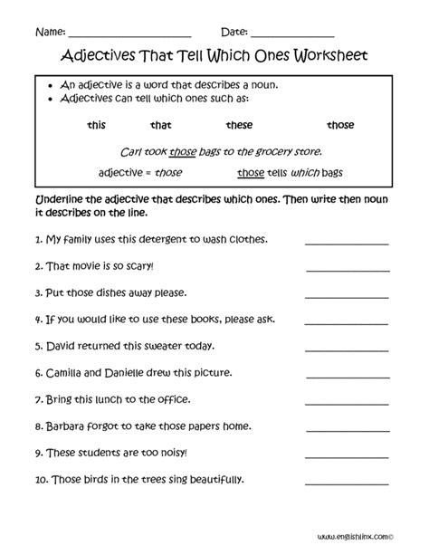 Identifying Adjectives Worksheet Answers 11th Grade