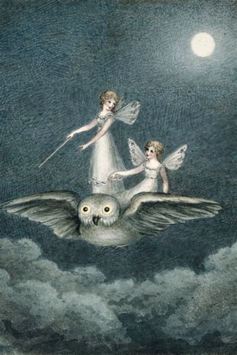 Fairies And Owl Art Fairy Art Fairy