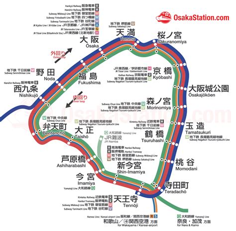 When you're traveling from osaka to kyōto, you can expect to pay an average of approximately $ 34.94. Osaka Loop Line Map | Japan train, Osaka