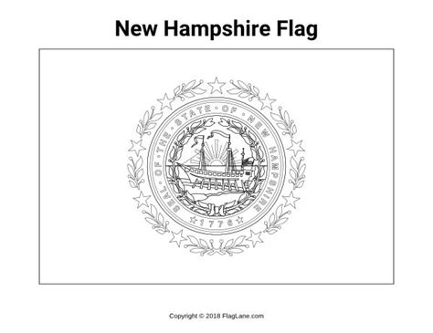 Free Printable New Hampshire Flag Coloring Page Download It At