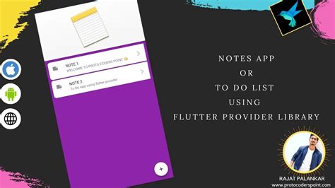 Notes App To Do List App In Flutter Using Provider Proto Coders Point
