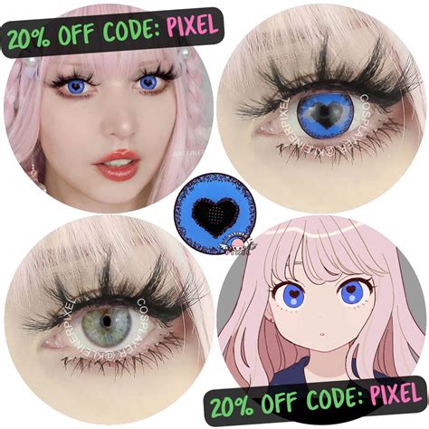 Demon Slayer Nezuko Kamado Colored Eye Contacts 1pair 1year Use Pink Color Lens Eyes Anime