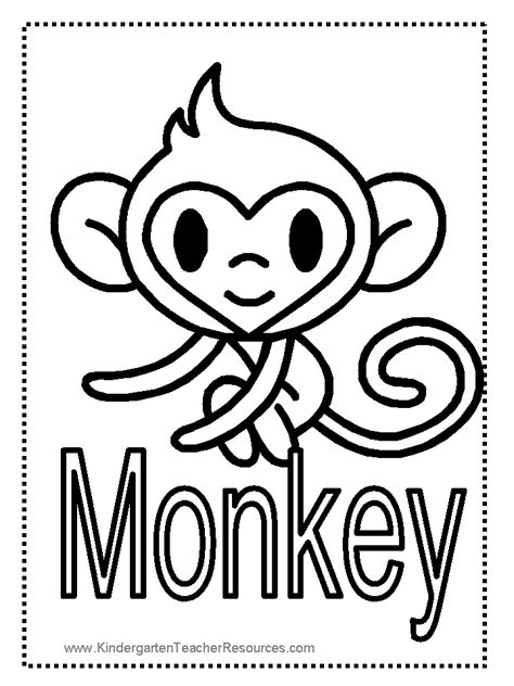 Free printable and online coloring pages for kids for classroom & personal use. Monkey Worksheets and Coloring Pages