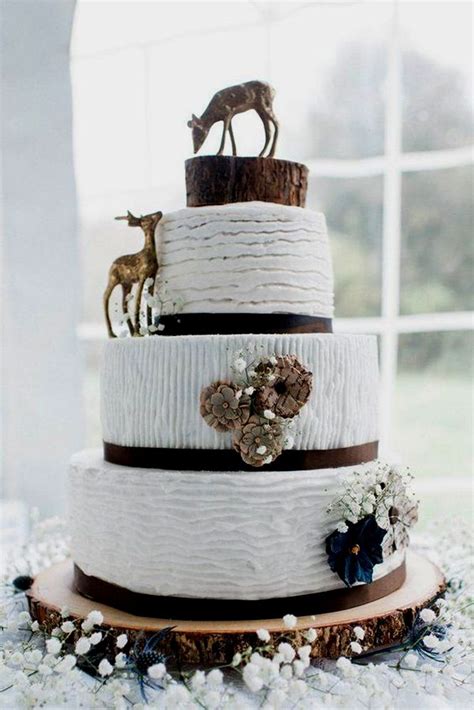 27 must see rustic woodland themed wedding cakes see more