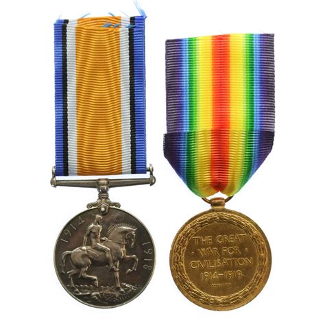 Ww1 British War And Victory Medal Pair Pte W Millard Army Service Corps