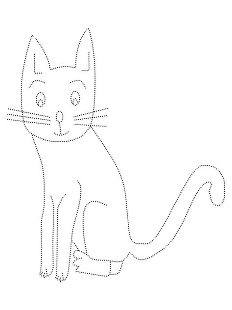 Free Cat Tracing Worksheet Coloring Page Download Print Or Color Online For Free