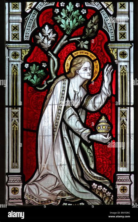 A Stained Glass Window Depicting Mary Magdalene All Saints Church