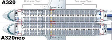 A320 Aircraft Seat Map