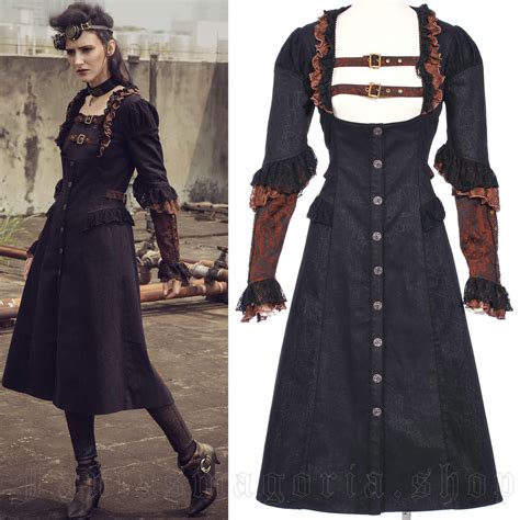 Steampunk And Neo Victorian Gothic Women`s Black And Brown