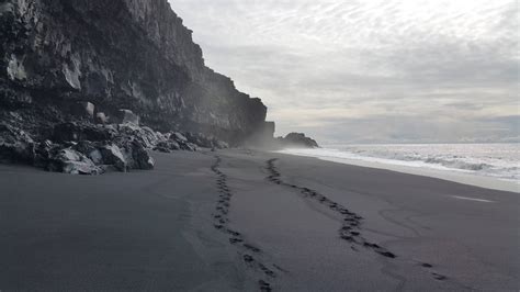 The Black Sand Beaches Of Dyrhólaey Iceland 5312x2988 Oc Black
