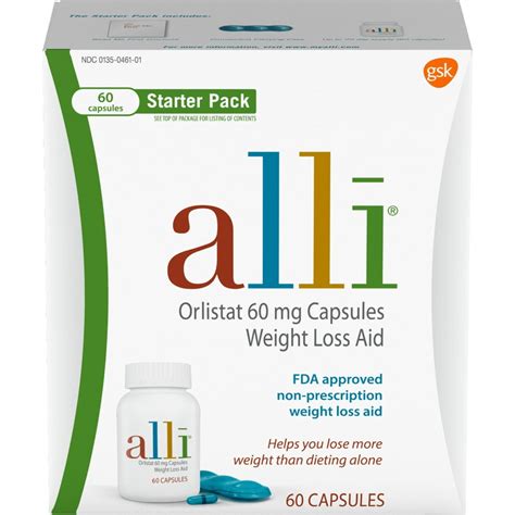 Alli Diet Weight Loss Supplement Pills Orlistat 60mg Capsules Starter