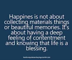 Happiness Is Not About Collecting Materials Things or Beautiful