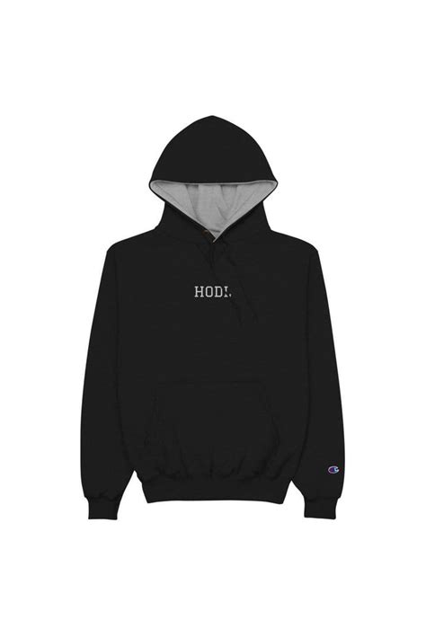 Official Hodl Black Champion Hoodie Fanjoy