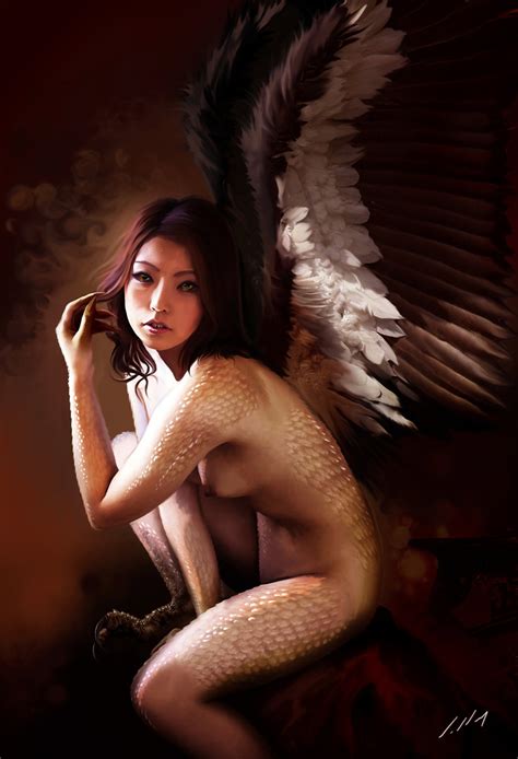 Rule 34 Axlsalles Feathers Female Greek Mythology Harpy Monster Girl