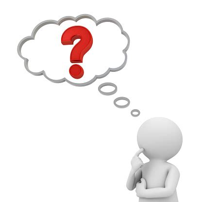 Person thinking person with thought bubble clipart person thinking clipart filsize: 3d Man Thinking With Red Question Mark In Thought Bubble ...