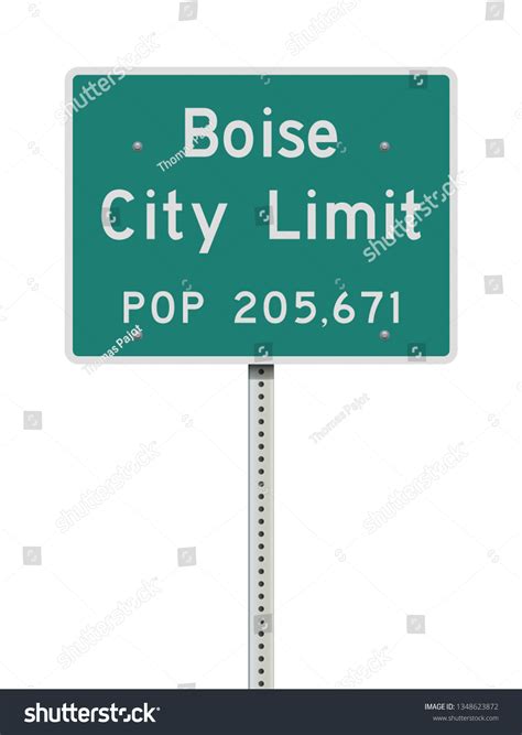 Boise City Limit Road Sign Stock Vector Royalty Free 1348623872