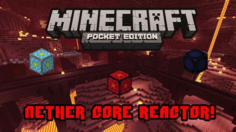 Minecraft Pe How To Make A Nether Core Reactor Youtube