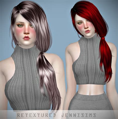 Jennisims Downloads Sims 4newsea Tellme Hair Retexture Sims 4