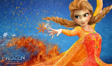 Anna Frozen Fire Version By Pikkolapungu On Deviantart