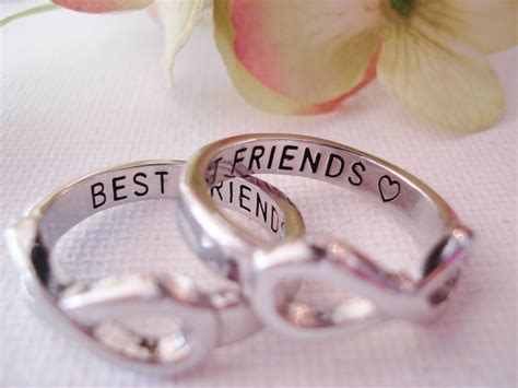 Best Friends Infinity Ring Silver Custom Ring Set Of 2 Ea Friend