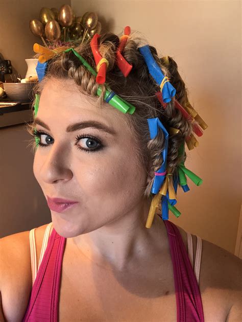 Plastic Straw Curls — Just Jess Straw Curls Curled Hairstyles