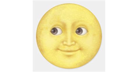 Moon Emoji Sticker Zazzle
