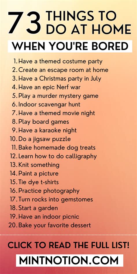 75 Fun Things To Do When You Re Bored At Home Fun Activities To Do