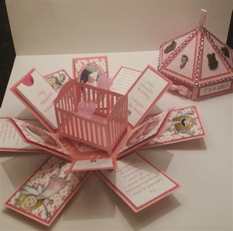 The easiest way to make the top fit over the bottom is to make sure both halves of the card are the same size, so you may have to trim a little. Made by Diane Barnard - I made this Carousel Exploding box ...