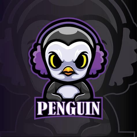 Premium Vector Penguin Gaming Logo With Illustration