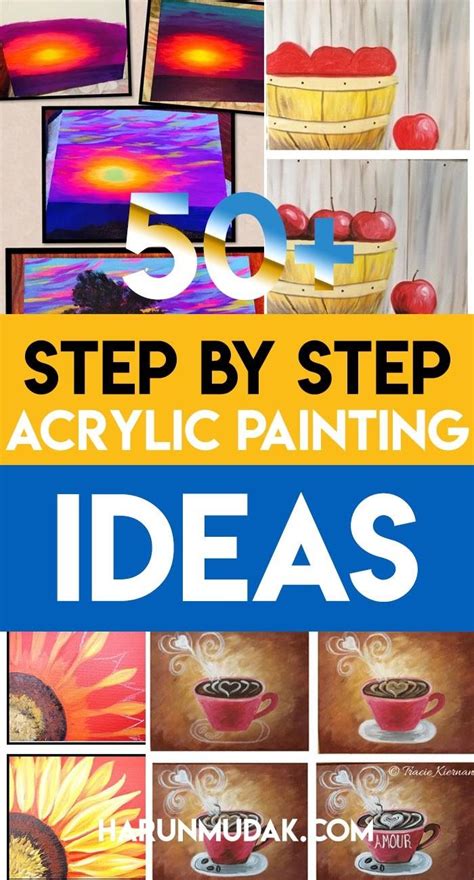 50 Step By Step Acrylic Painting Tutorials For Beginners Harunmudak